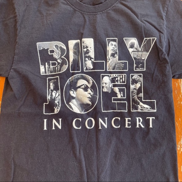 SOLD——BILLY JOEL In Concert Black Music Tee - Picture 3 of 5